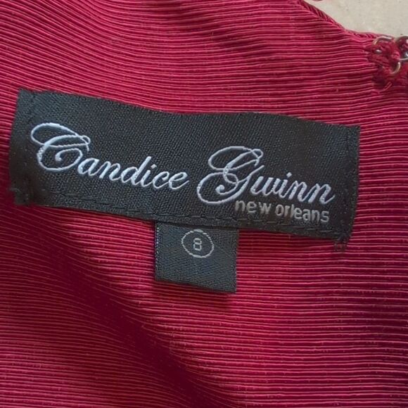Trashy Diva Candice Gwinn Eva Marie Dress Red Ribbed Rayon Size 8 - Picture 7 of 13